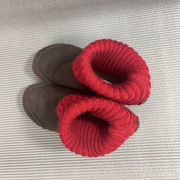 Salomon Bliss Convertible Women’s size 5.5 Red Brown Leather Pull On Boots Shoes - Picture 11 of 12